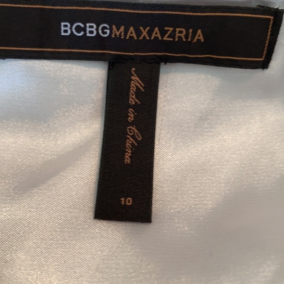 BCBGMaxazria Black White Sequin Flare Tunic Slip Dress - 10 - Picture 12 of 14